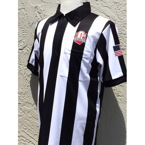 Smitty 2 1/4” Stripe Football Referee Shirt with Left Sleeve Flag